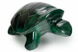 Flowery Malachite Turtle Carving - DR Congo #349303-1